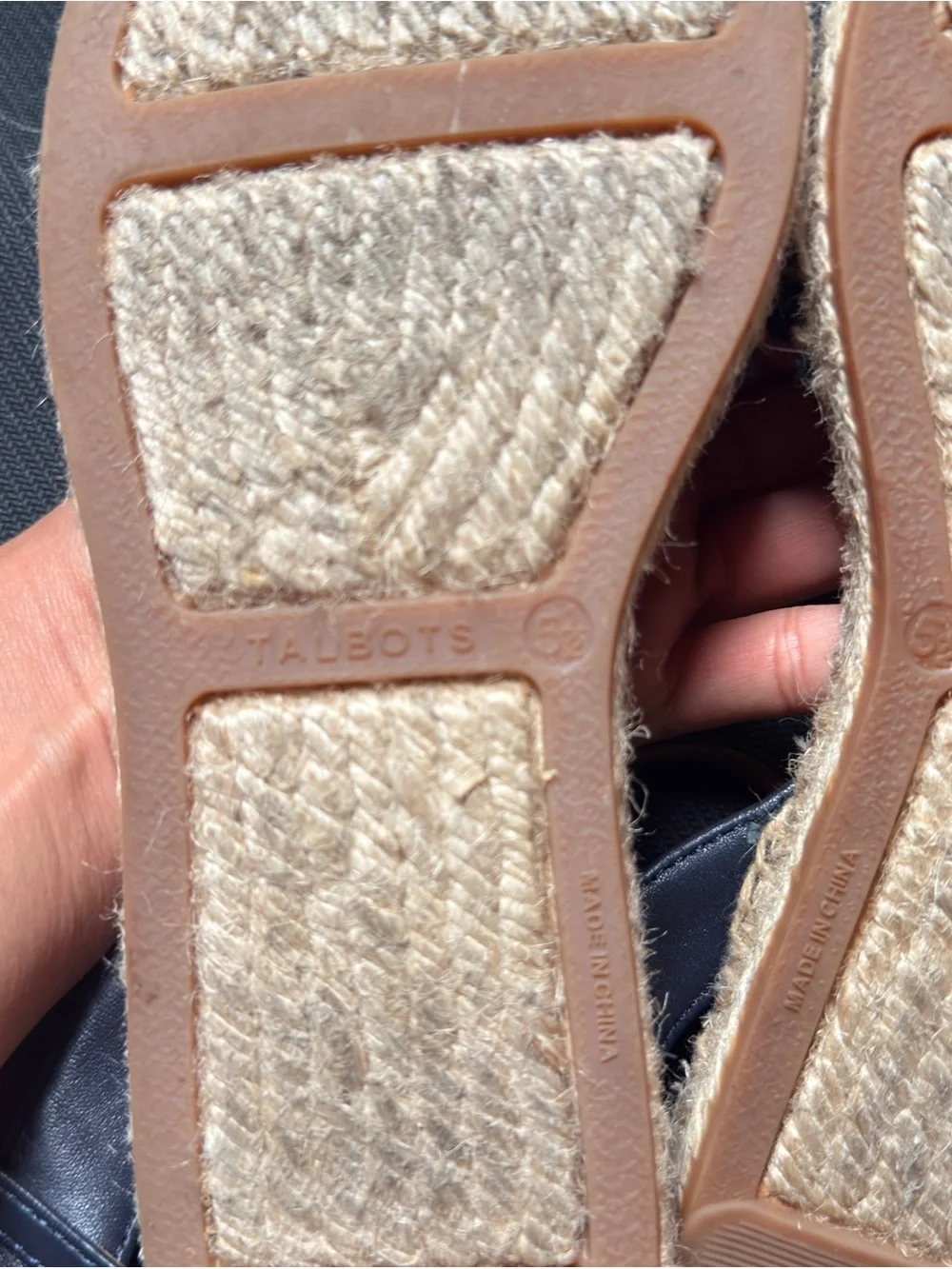 Talbots navy espadrille